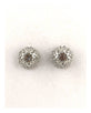 Round rhinestone cluster post earrings