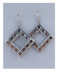 Drop rhombus earring