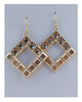 Drop rhombus earring