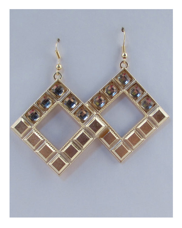 Drop rhombus earring