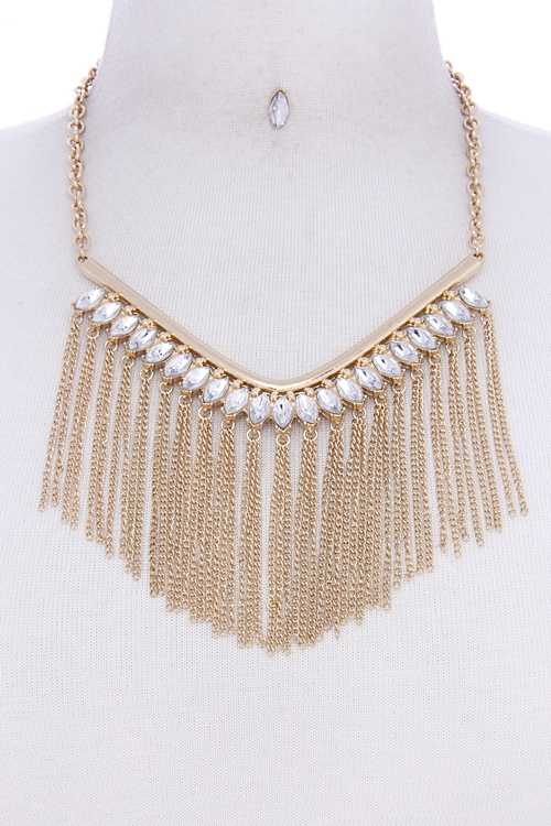 Fashion Multi Rhinestone Chic Necklace