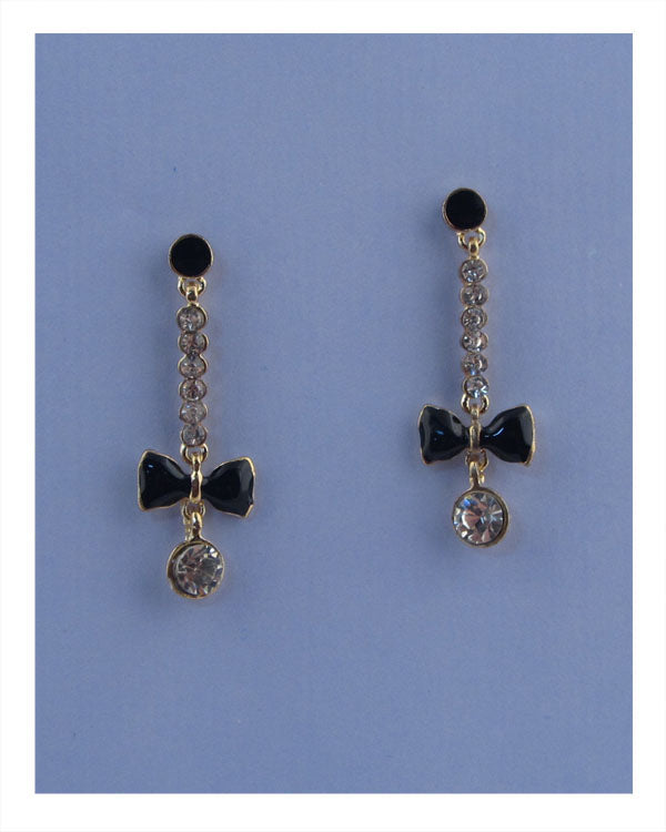 Drop bow earrings