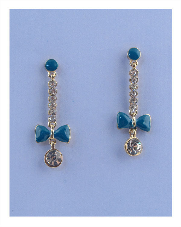 Drop bow earrings