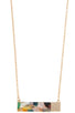 Ladies fashion acrylic stone bar pendant necklace set