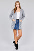 Ladies fashion plus size long sleeve open front w/pocket tunic sweater cardigan