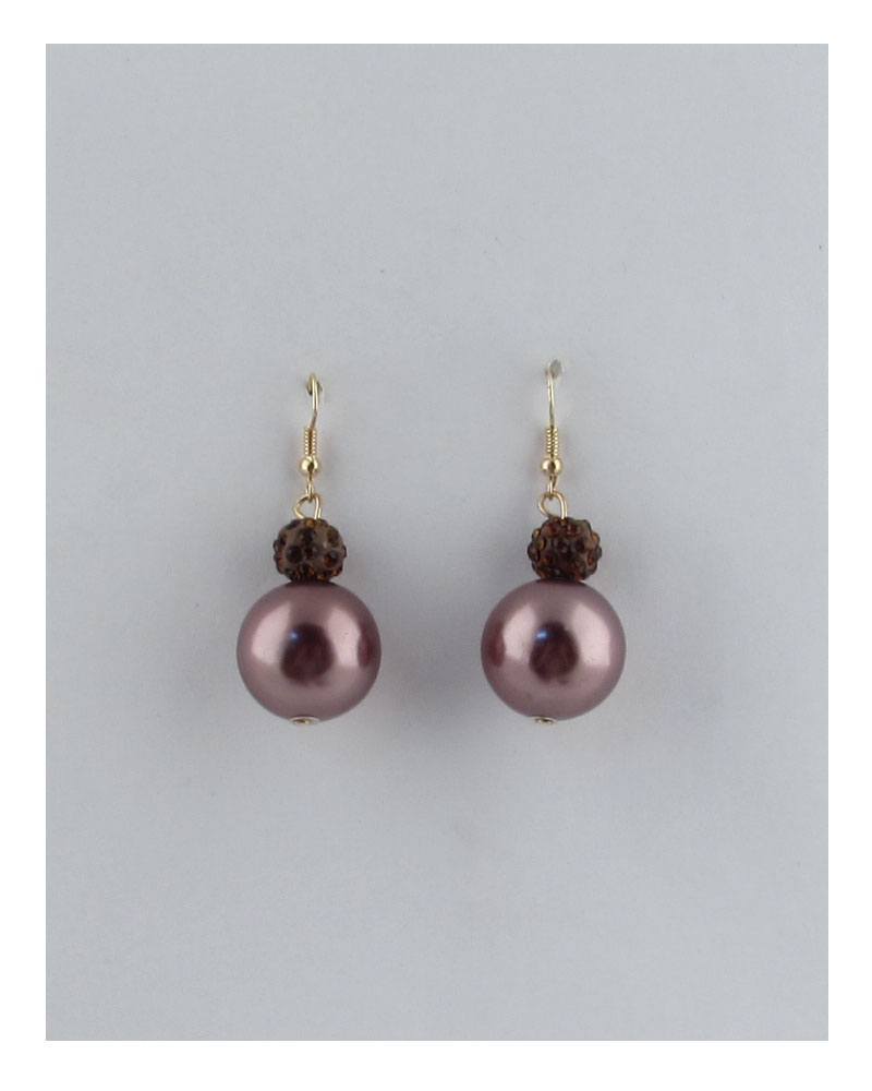 Pearl ornament hook dangle earrings