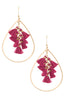 Multi tassel link teardrop dangle earring