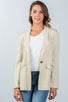 Ladies fashion one button closure blazer