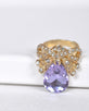 Crystal and Stone Studded Adjustable Ring