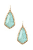 Hamemred framed faceted opal stone earring