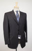 Drop 6 Striped Wool 3 Roll 2 Button Suit - Gray / Orange