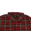 Laced Plaid Button Down Shirt - Red