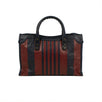 Striped Leather Classic City S Shoulder Bag - Navy And Red