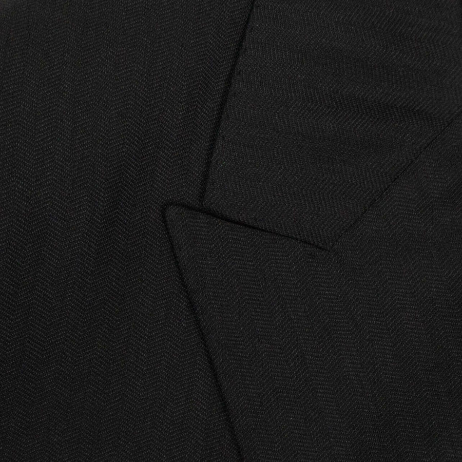 Wool Blend Two Button Suit - Black