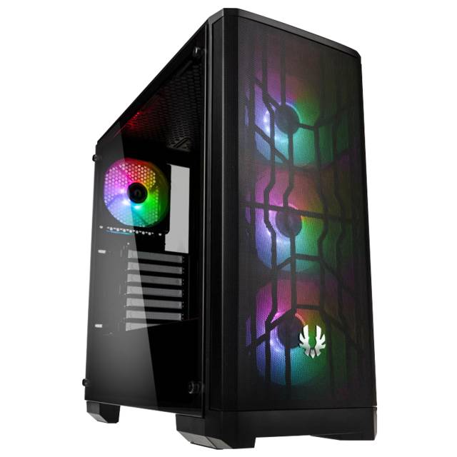 BitFenix BFC-NVM-300-KKGSK-4A Nova Mesh TG Black Case ARGB Edition  EATX/ATX/Micro ATX/Mini ITX Tempered Glass/AURA SYNC