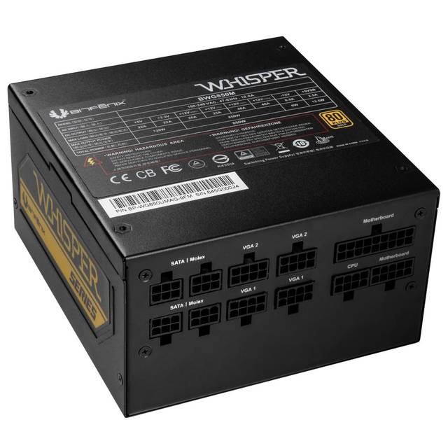 BitFenix Whisper M BP-WG850UMAG-7FM 850W 80 PLUS Gold ATX 12V V2.4 Power Supply