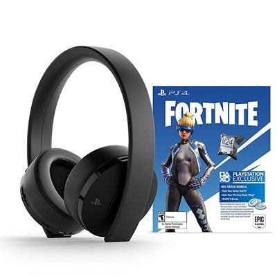 PS4 Gold Wls Hdst Blk Fortnite