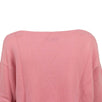 Loose Fit Cashmere Crop Sweater Top - Pink