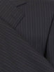 Drop 7 Striped Wool 3 Button 3 Piece Suit - Black