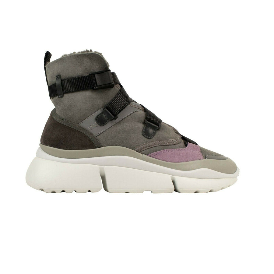 Suede 'Sonnie' High-Top Sneakers - Gunmetal Gray