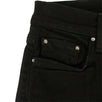 Denim Skinny MX1 Leather Patch Jeans - Black