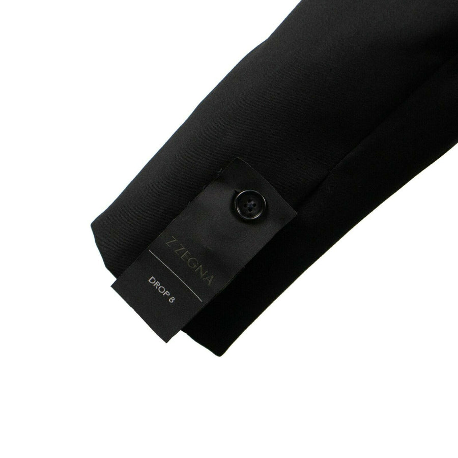 Wool Two Button Suit - Black