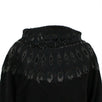 Beaded Embellished Wool Turtleneck Sweater - Black