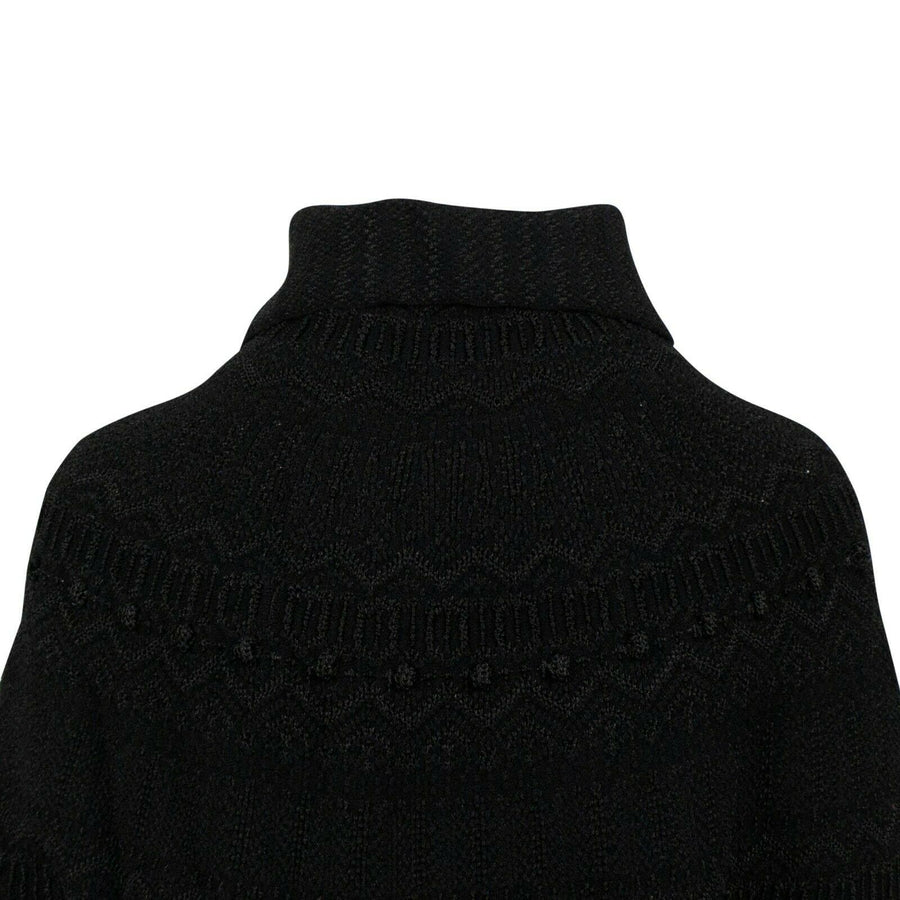 Chunky Knit Turtleneck Sweater - Black