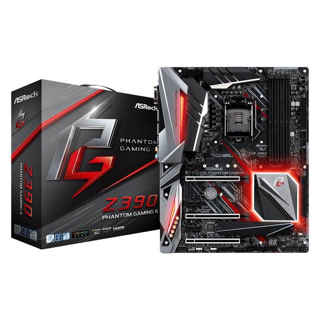 ASRock Z390 PHANTOM GAMING 6 LGA1151/ Intel Z390/ DDR4/ Quad CrossFireX & Quad SLI/ SATA3&USB3.1/ M.2/ A&2GbE/ ATX Motherboard