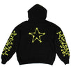 Cotton Bones Star Graphic Print Hoodie Sweatshirt - Black