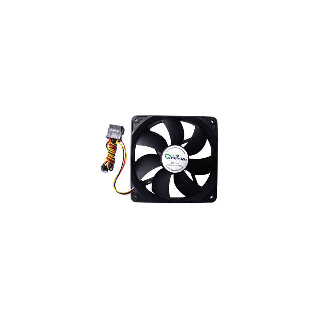 Apevia CF12S-BK 120mm 4pin+3pin Case Fan (Black)