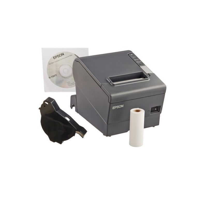 Epson TM-T88V Mono Receipt Printer w/ Autocutter Serial 3x USB Ethernet C31CA85A5961 - (Used Like New)