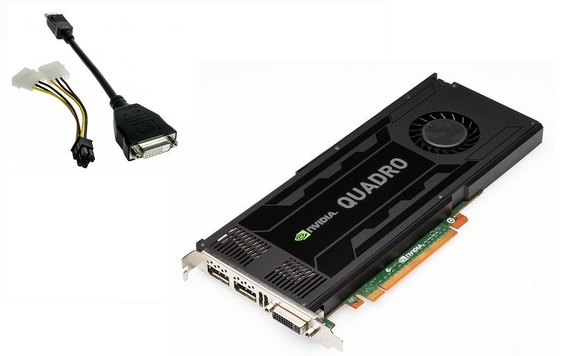 3GB Lenovo nVIDIA Quadro K4000 2x DisplayPort DVI PCI Express 2.0 x16 0B47393 - (Used Like New)