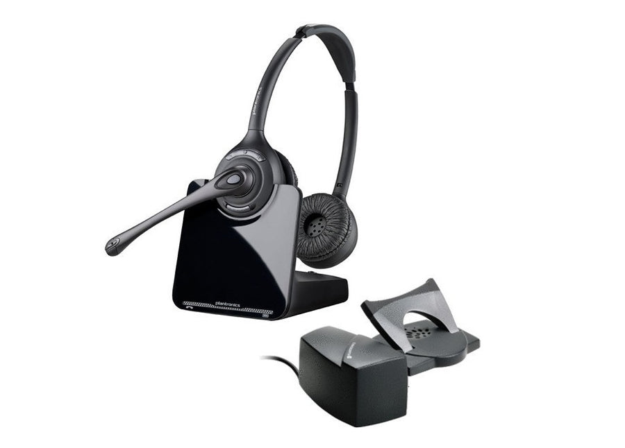 Plantronics CS520 Over-the-head Binaural Stereo Wireless Headset With Lifter 84692-11 - (Used Like New)