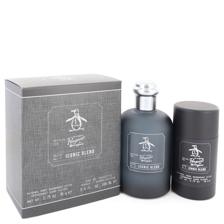 Original Penguin Iconic Blend by Original Penguin Gift Set -- 3.4 oz Eau De Toilette Spray + 2.75 oz Deodorant Stick for Men