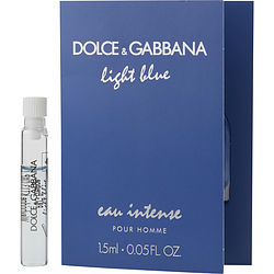 D & G Light Blue Eau Intense By Dolce & Gabbana Eau De Parfum Vial On Card