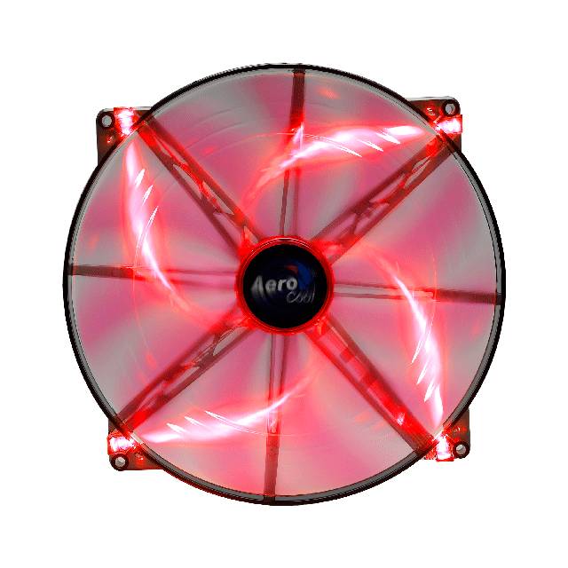 AeroCool Silent Master 200mm Red LED Case Fan