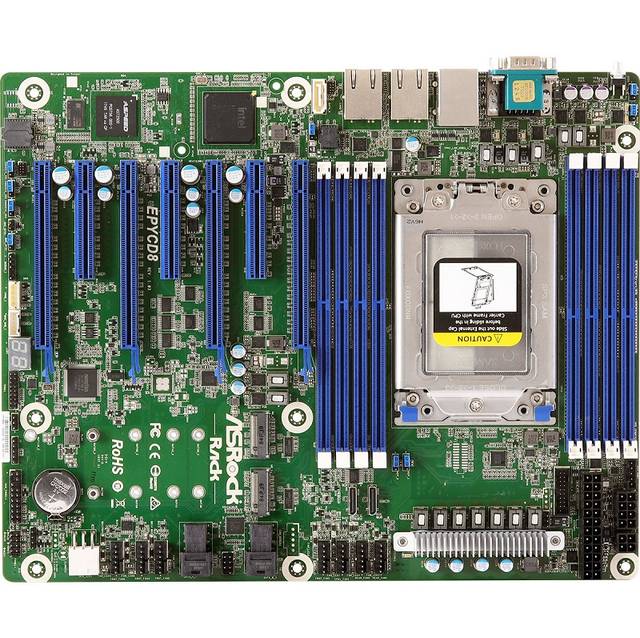 ASRock Rack EPYCD8 Single Socket SP3/ DDR4/ SATA3&USB3.1/ V&2GbE/ ATX Motherboard