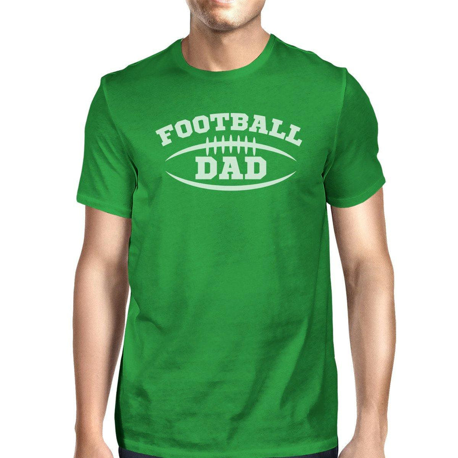 Football Dad Men's Green Funny Design Tee Birthday Gifts For Dad