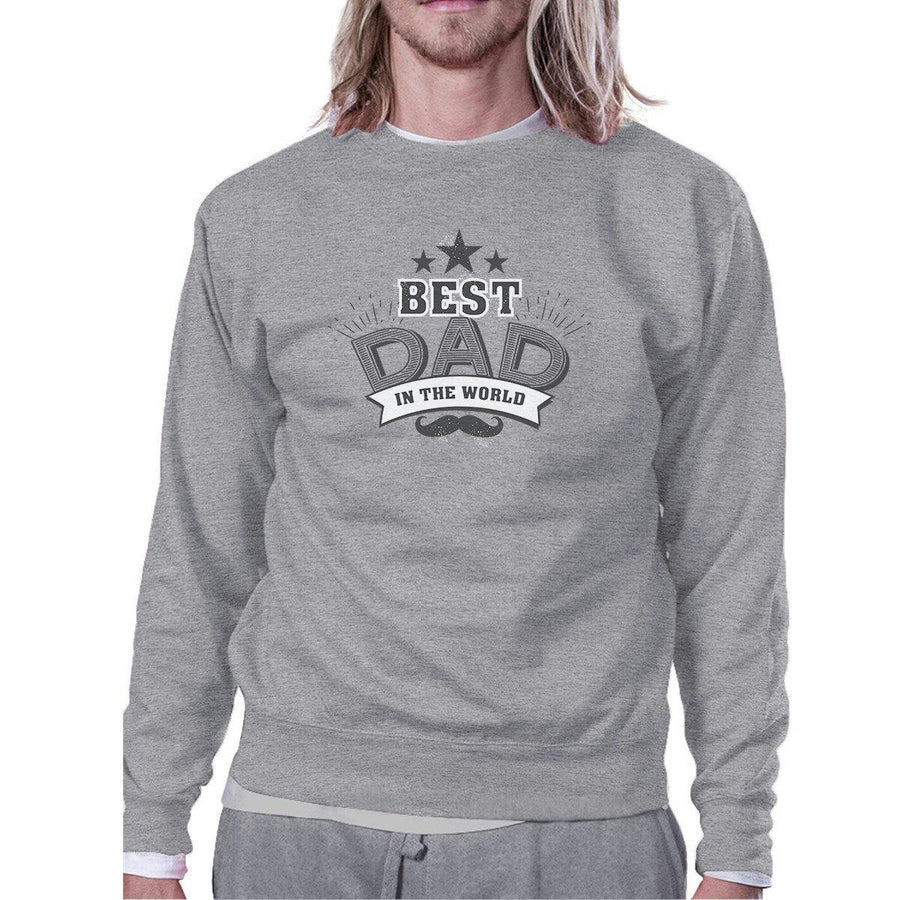 Best Dad In The World Unisex Grey Sweatshirt Christmas Gift For Dad