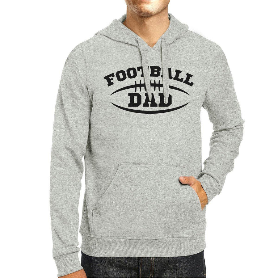 Football Dad Men's Grey Hoodie Funny Dad Hoodie For His Birthday