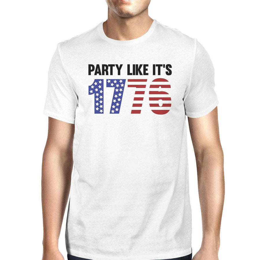 Party Like It's 1776 Mens Funny Design Graphic Tee For 4th of July