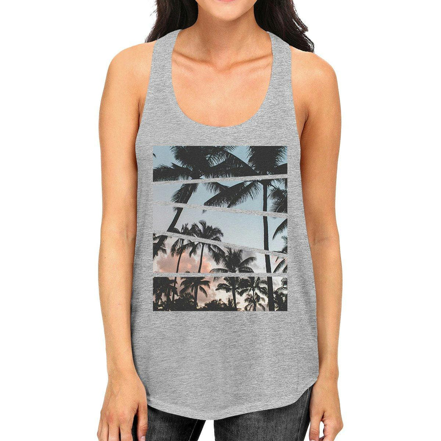 Palm Trees California Sunset Photography Womens Sleeveless Tank Top