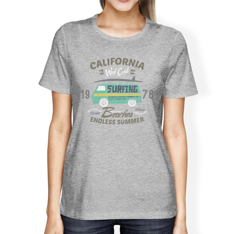 California Beaches Endless Summer Womens Grey Shirt