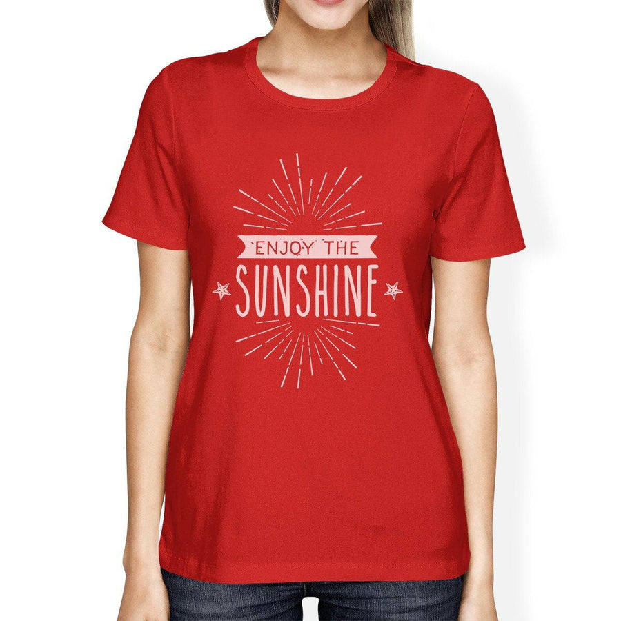 Enjoy The Sunshine Womens Red Shirt