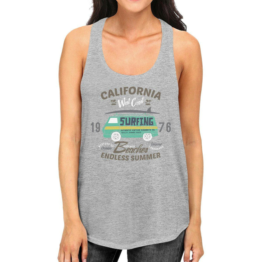 California Beaches Endless Summer Womens Grey Tank Top