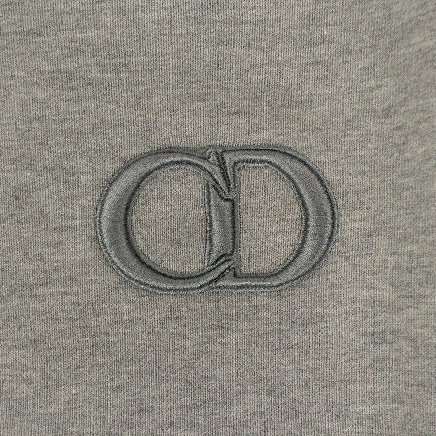 Cotton 'CD Icon' Logo Crew-Neck Sweater - Gray