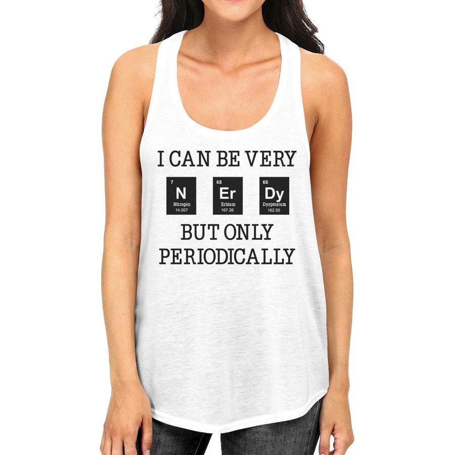 Nerdy Periodically Womens White Tank Top