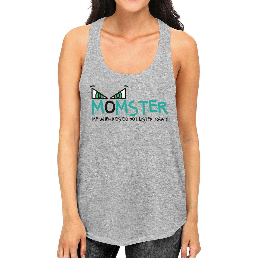 Momster Kids Don't Listen Womens Grey Tank Top