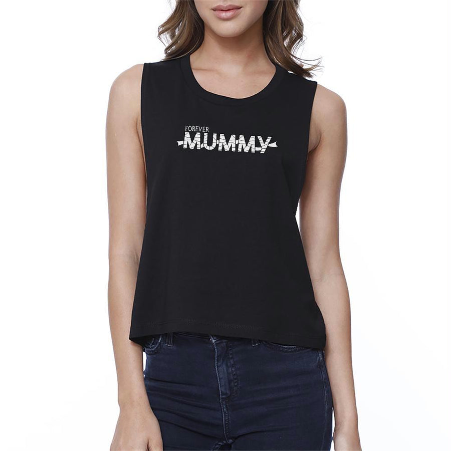 Forever Mummy Womens Black Crop Top